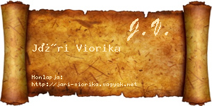 Jári Viorika névjegykártya